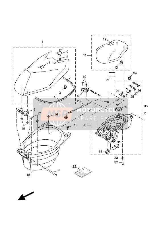 1GBF819DD000, O/m NS50F, Yamaha, 1